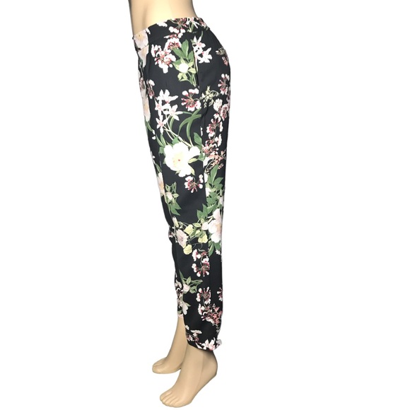Ellane Rose Black Multicolour Floral Pants Size XS - Picture 12 of 16